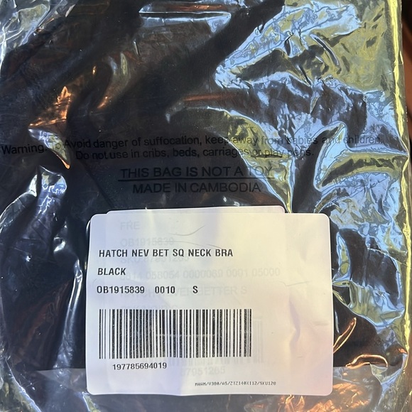 FP Movement x Hatch Never Better Square Neck Bra Black Size SM $68 Retail NWT - Picture 4 of 4